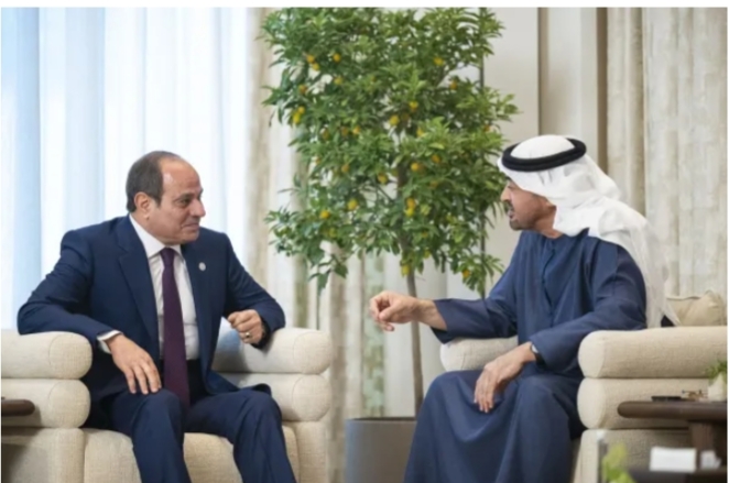 الرئيس السيسي والشيخ محمد بن زايد&nbsp;