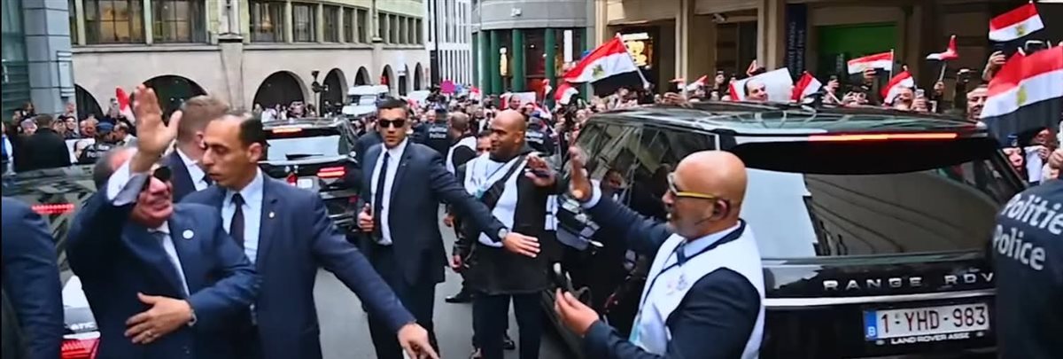 استقبال حافل للرئيس السيسي في بروكسل&nbsp;