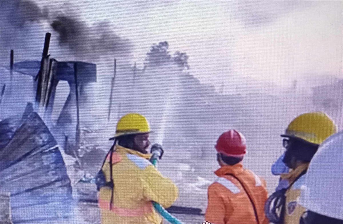 إندلاع حريق في كرفانات عمال مغتربين جنوب السويس