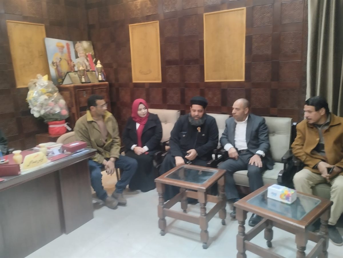 قيادات مركز أبو النمرس بالجيزة في زيارة لدير أبو سيفين بطموه بمناسبة عيد الميلاد المجيد