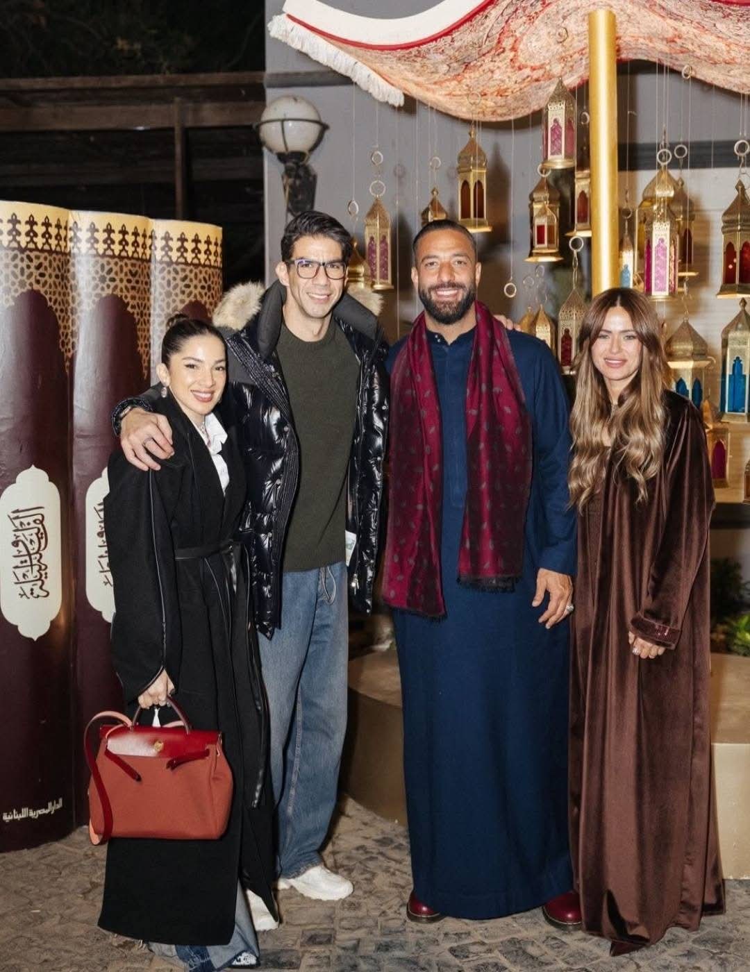 شيكابالا وإكرامي وحازم إمام .. نجوم كرة القدم وزوجاتهم في حفل عيد ميلاد ميدو