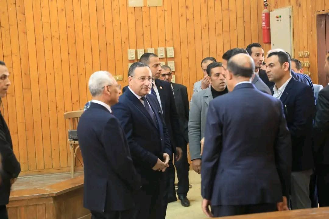 قنصوة وكدواني وفرحات يتفقدون سير الأعمال التنفيذية بجامعة المنيا التكنولوجية