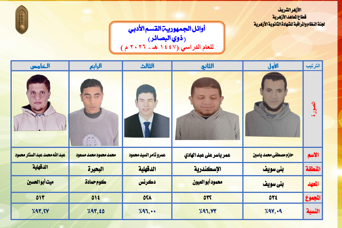 أوائل الجمهورية القسم الأدبي