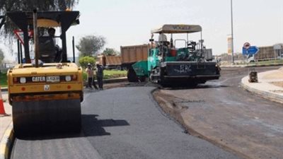 البدء في أعمال تطوير ورصف طريق كورنيش القناطر الخيرية