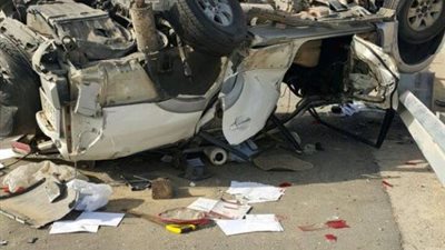 إصابة 7 أشخاص في حادث سير بطريق الاسماعيلية - السويس
