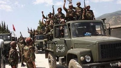 الجيش السورى يحتفل بانسحاب المعارضة من معظم مناطق ومدن الغوطة 