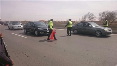 كثافات مرورية أعلى الطريق الدائري بسبب تعطل أتوبيس وحادث سير