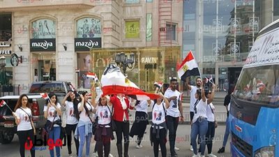 صور .. مسيرات نسائية  في حب مصر للناخبات في مصر الجديدة