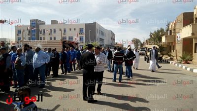 صور| اقبال المواطنين منذ الساعات الأولي بمدينة أبو رديس في انتخابات الرئاسة 2018