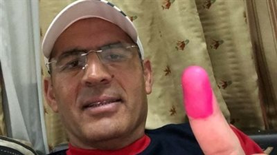 سيد عيد يدلي بصوته في الانتخابات الرئاسية 2018