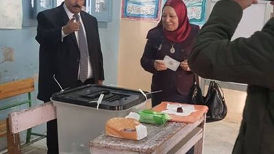 رئيس النيابة الإدارية تدلي بصوتها في انتخابات الرئاسة 2018