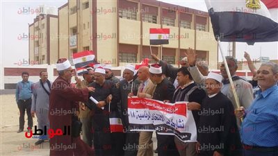 صور| مشايخ أوقاف رأس سدر في مسيرة تأييدًا لبناء الوطن