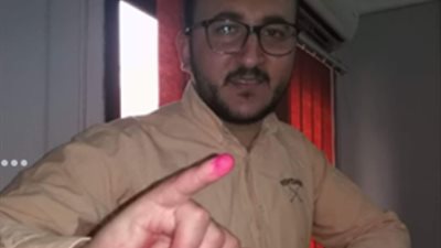 محمد عماد يدلى بصوته فى الانتخابات الرئاسية 2018