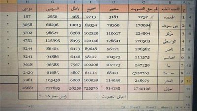 مؤشرات أولية.. السيسي يحصل على 727895 مقابل حصول موسى على26681 في بني سويف 