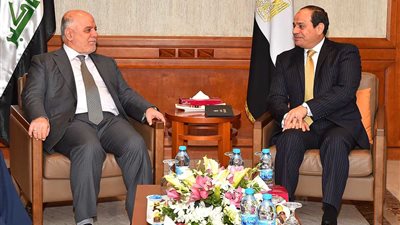 عاجل| السيسي يؤكد دعم مصر لوحدة العراق ومساندتها لجهود استعادة الأمن