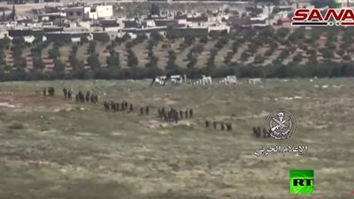 فيديو| لحظة دخول الجيش السوري إلي ريف حماة 