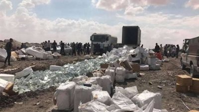 فيديو| إحباط محاولة تهريب شحنة مخدرات بمطروح