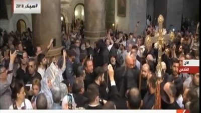 فيديو| استعدادات كنيسة القيامة لاستقبال العيد
