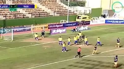 فيديو.. الإنتاج الحربي يتقدم على طنطا بهدفين في الشوط الأول