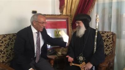 محافظ شمال سيناء يقدم التهنئة للأقباط بمناسبة عيد القيامة بمقر مطرانية العريش