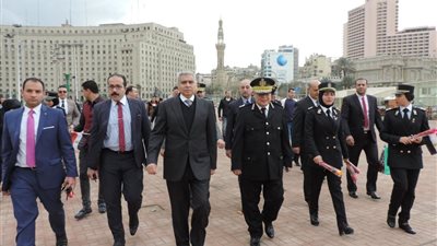 شرطة النقل والمواصلات في جولة تفقدية بمحطات مترو الأنفاق والسكك الحديدية