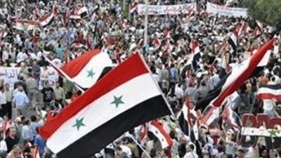 عاجل.. تجمع السوريين فى الشوارع لدعم جيش بلادهم 