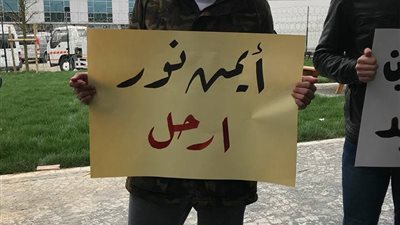 صور| وقفة احتجاجية على جثث الإخوان بتركيا.. أيمن نور حرامي.. والرخيص لازم يرحل 