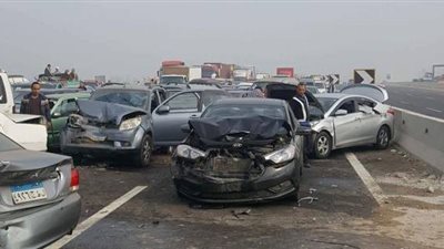 مصرع وإصابة 4 في انقلاب سيارة ملاكي بصحراوي بني سويف