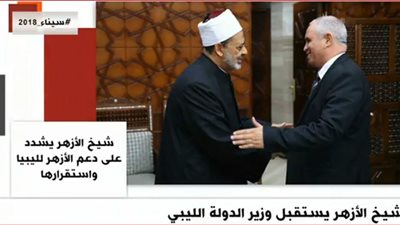 شيخ الأزهر يستقبل وزير الدولة الليبي