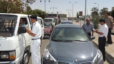 تحرير 2000 مخالفة في حملة مرورية بالوادي الجديد 