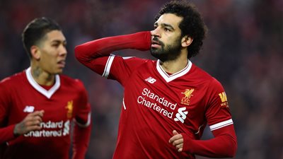 صلاح يعادل رقم رونالدو وشيرر وسواريز بالبريميرليج