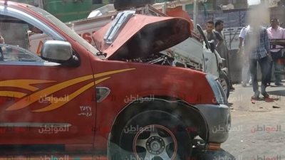 صور| حادث مرورى ضخم يعطل حركة السير بالدائرى 