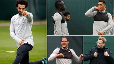 صلاح يقود تدريبات ليفربول استعدادا لمعركة روما