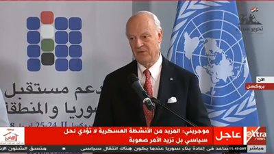 دي ميستورا: هناك مبادرات جيدة من المجتمع الدولي لحل النزاع القائم في سوريا