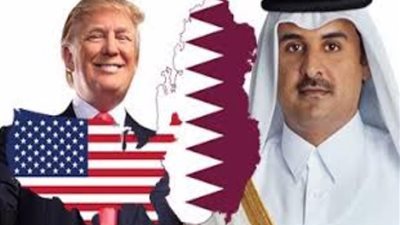 قطر تختبئ داخل العباءة الأمريكية.. وتداعب طفلتها المدللة 