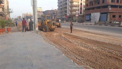 رفع كفاءة ورصف عدد من الطرق بابوقرقاص بالمنيا