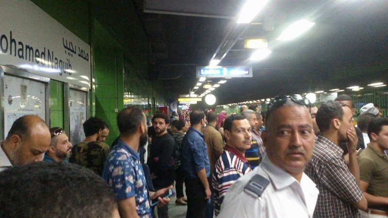 إخلاء مترو محمد نجيب
