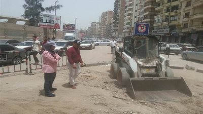 تعديلات مرورية لمنع الزحام وعمل سيولة بإمتداد شارع جيهان بالمنصورة