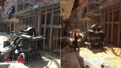 صور| ضبط حالتى بناء مخالف بدون ترخيص بشبرا الخيمة