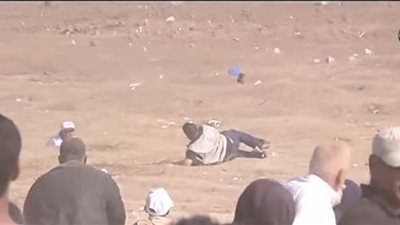 فيديو| لحظة قنص شاب فلسطيني أعزل برصاص الاحتلال الإسرائيلي