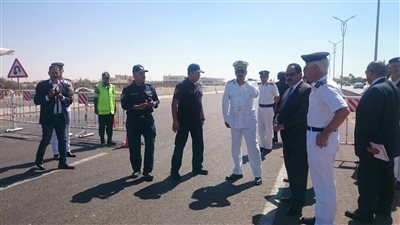 صور | مدير أمن الإسكندرية يتفقد محيط استاد برج العرب 