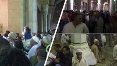 إقبال شديد على المساجد لصلاة التراويح في سوهاج