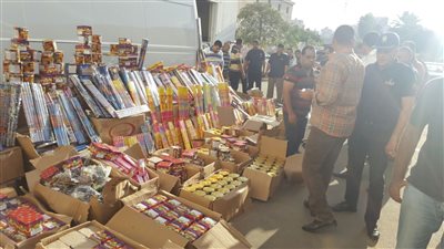ضبط 600 ألف صاروخ ألعاب نارية بحوزة فلاح بالفيوم
