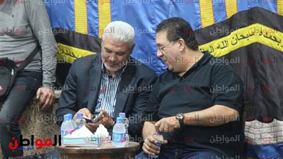 صور| أعضاء مجلس إدارة نادي الزمالك في عزاء شقيقة محمود أبو رجيلة