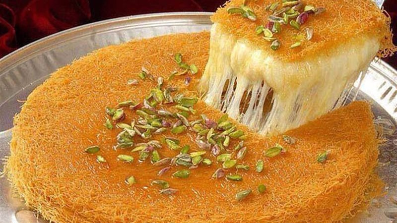 الكنافة بالقشطة 
