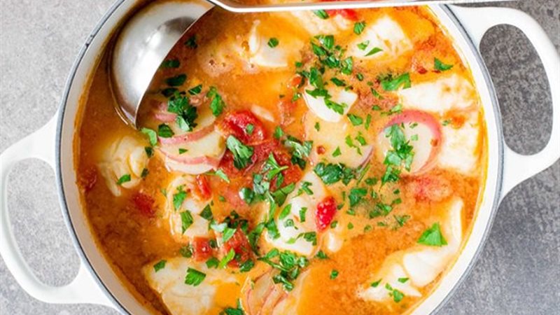 شوربة خضار بالسمك