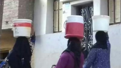 أهالى بهبشين ببني سويف يشكو من إنقطاع المياه بشكل مستمر