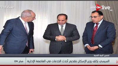 فيديو| السيسي يكلف وزير الإسكان بمواصلة الارتقاء بالبنية التحتية 