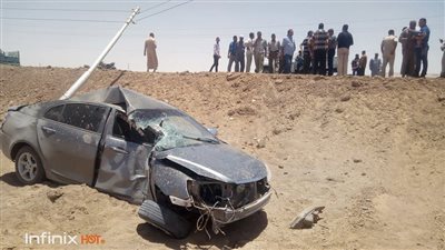 بالأسماء والصور| إصابة 4 أشخاص في حادث تصادم سيارتين بـ