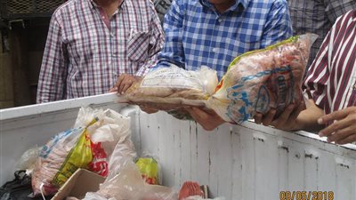 ضبط 2 طن لحوم ودواجن وأسماك فاسدة بـ